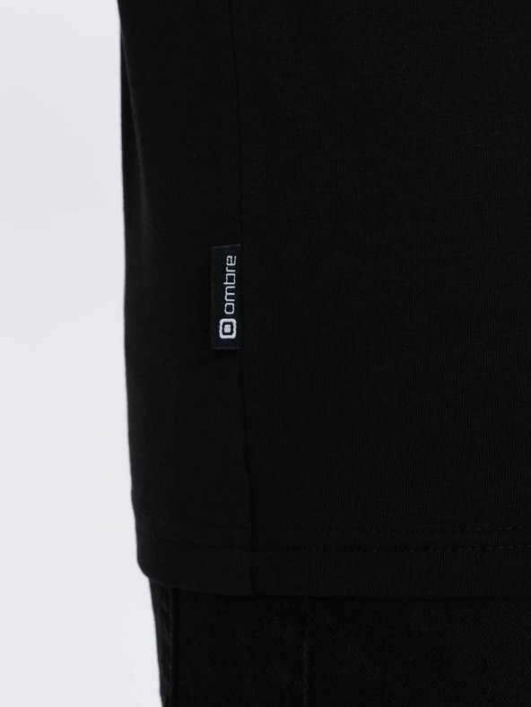 Ombre Clothing Crna muška majica Ombre Clothing