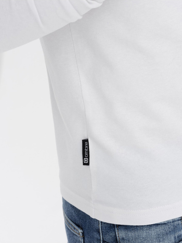 Ombre Clothing Bijela muška majica Ombre Clothing
