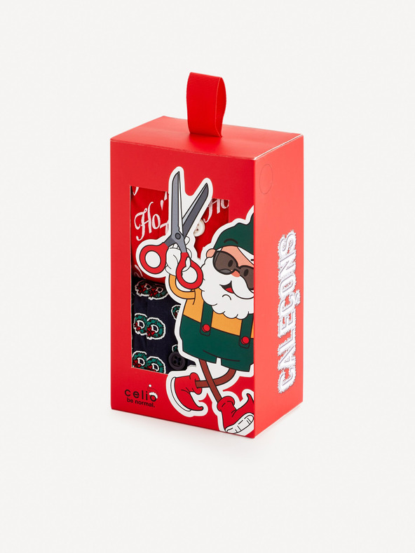 Celio Komplet od dvije šarene muške božićne kratke hlače u Celio poklon kutiji