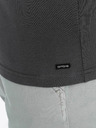 Ombre Clothing Ombre odjeća HENLEY tamno siva muška majica na kopčanje
