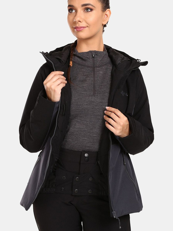 Kilpi Crna ženska skijaška jakna Kilpi Flip