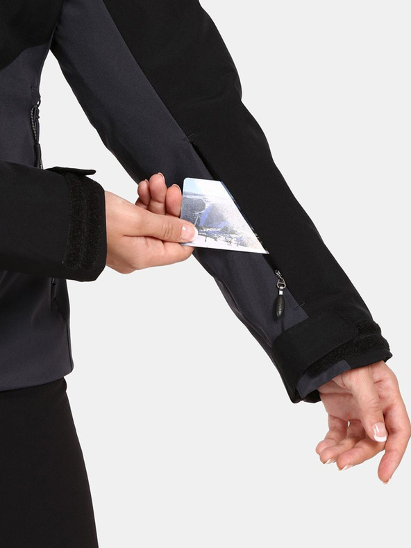 Kilpi Crna ženska skijaška jakna Kilpi Flip