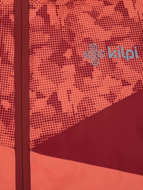 Kilpi Kilpi SAARA-JG crveno-narančasta skijaška jakna s uzorkom za djevojčice