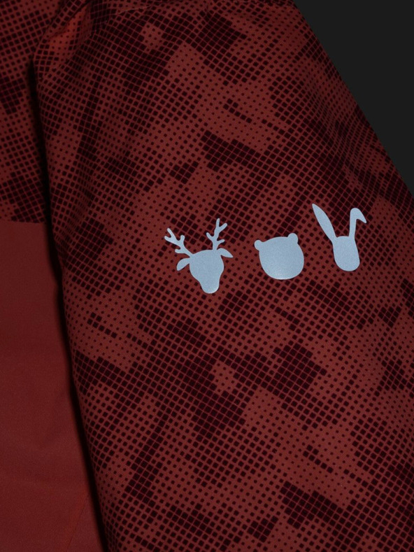 Kilpi Kilpi SAARA-JG crveno-narančasta skijaška jakna s uzorkom za djevojčice