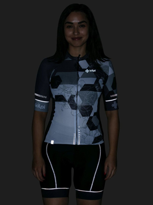 Kilpi Crno-bijeli ženski biciklistički dres Kilpi Adamello-W