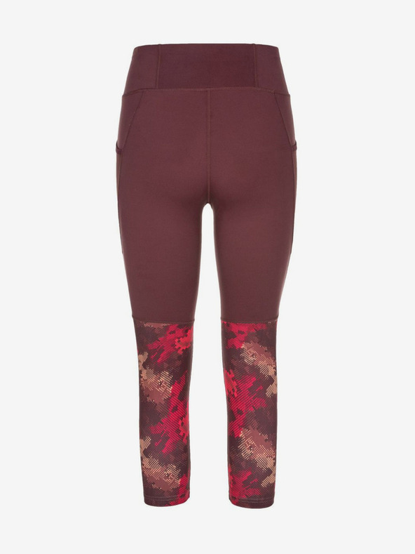 Kilpi Ženske sportske tričetvrt duge tajice Kilpi Solas bordo boje