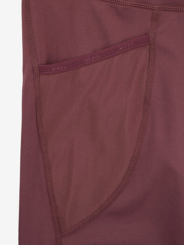 Kilpi Ženske sportske tričetvrt duge tajice Kilpi Solas bordo boje