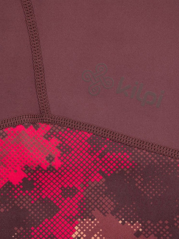 Kilpi Ženske sportske tričetvrt duge tajice Kilpi Solas bordo boje