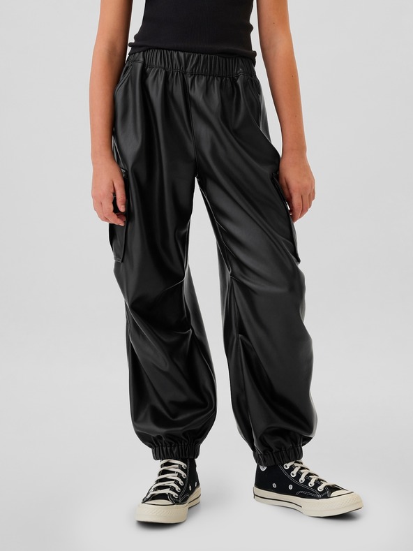 GAP Dječje kožne cargo hlačice GAP