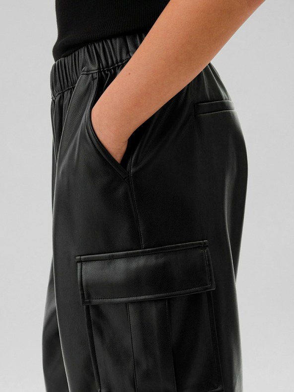 GAP Dječje kožne cargo hlačice GAP