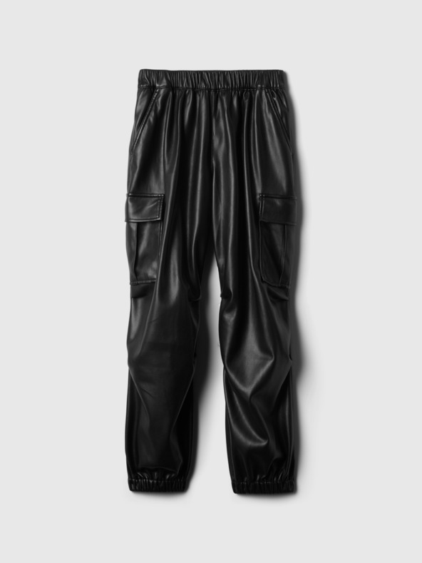 GAP Dječje kožne cargo hlačice GAP