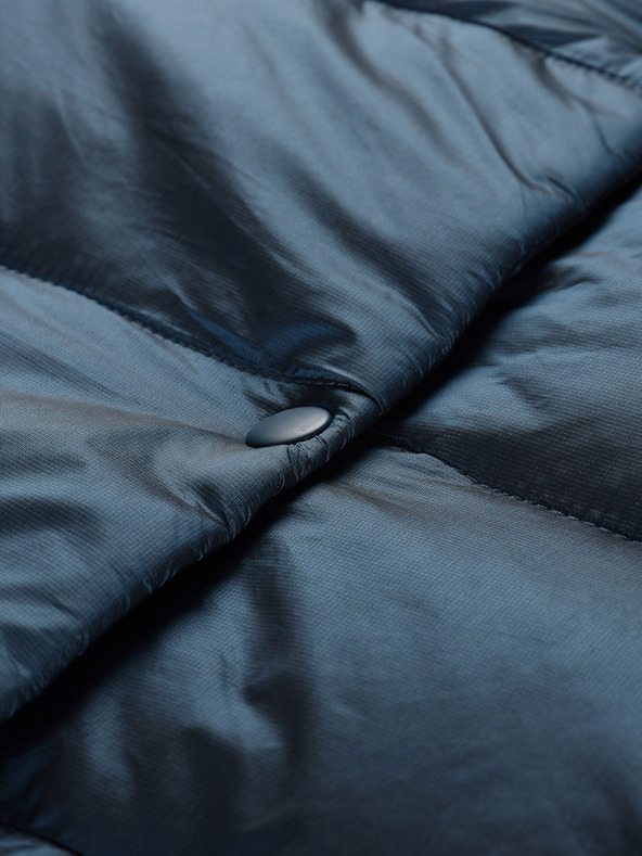 ALPINE PRO Dugi ženski prošiveni prsluk s natpisom ALPINE PRO UREFA plave boje