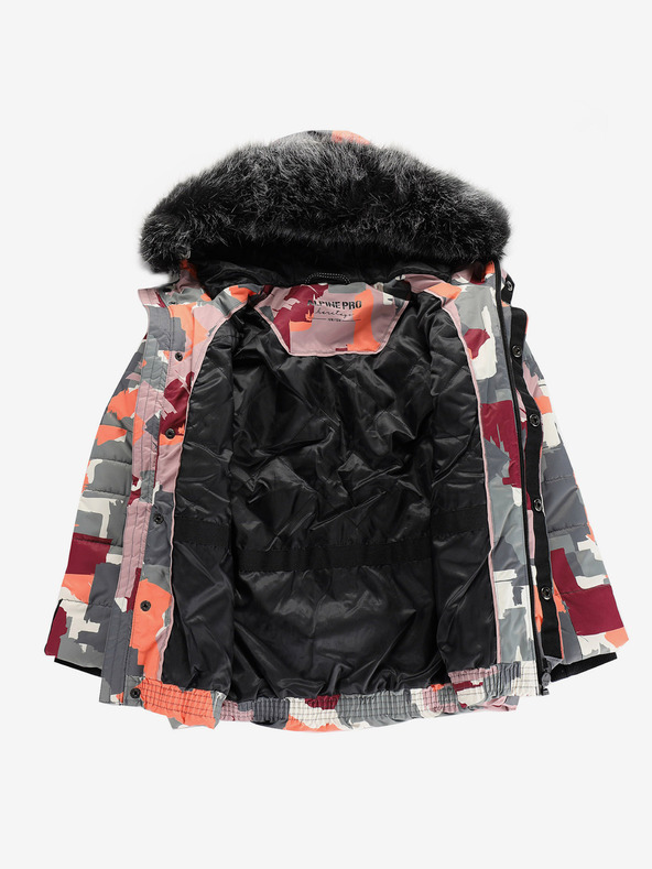 ALPINE PRO Sivo-ružičasta jakna za djevojčice s PTX Alpine Pro Werdo membranom