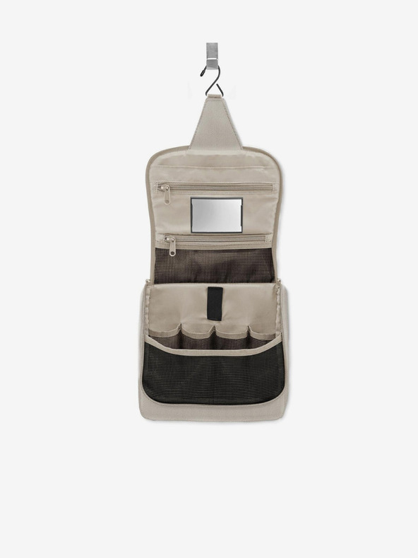 Reisenthel Bež ženska kozmetička torbica Reisenthel Toiletbag Herringbone Sand