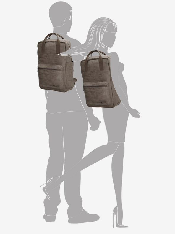 Enrico Benetti Ruksak Enrico Benetti Rotterdam 13" Ruksak za prijenosna računala srednje tamno-smeđe boje