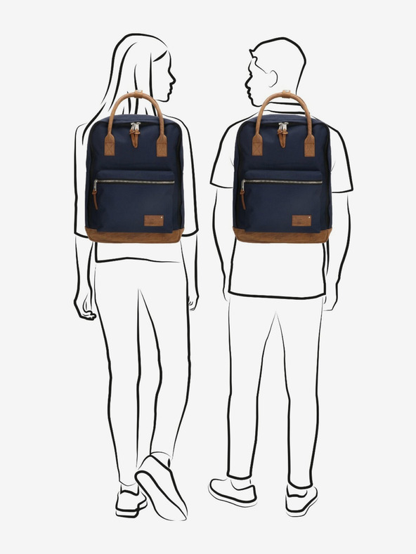 Enrico Benetti Ruksak Enrico Benetti Santiago Ruksak za prijenosno računalo 17 l Plavi