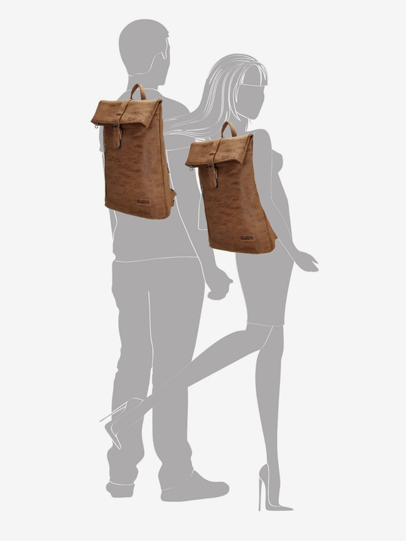 Enrico Benetti Ruksak Enrico Benetti Rotterdam 15" Ruksak za prijenosno računalo 15 l Camel