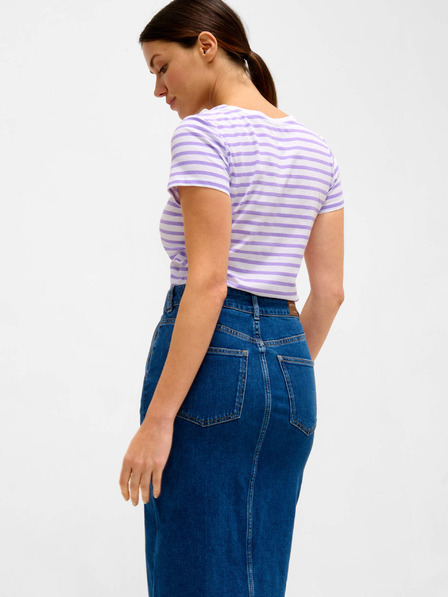 Orsay Ljubičasto-bijela prugasta majica ORSAY