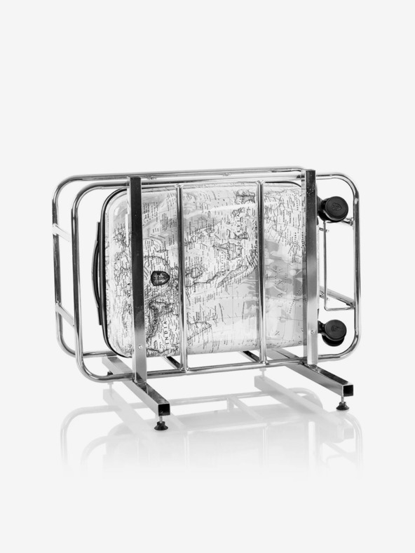 Heys Heys Journey 3G S crno-bijeli putni kovčeg s uzorkom