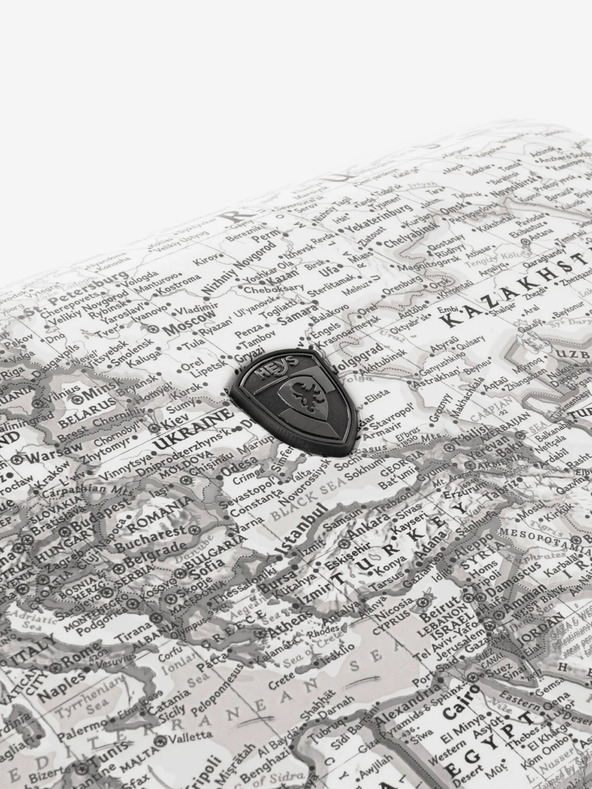 Heys Heys Journey 3G S crno-bijeli putni kovčeg s uzorkom