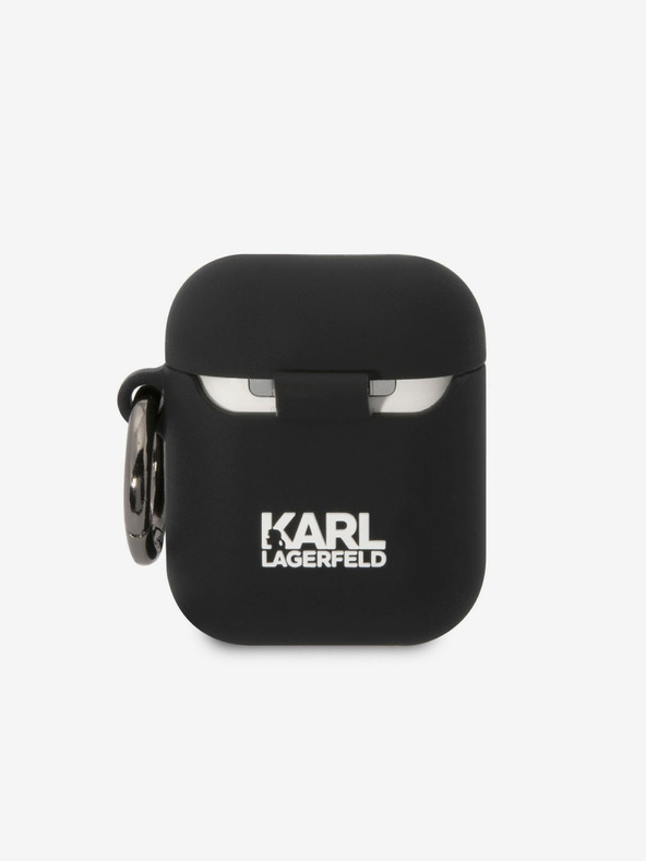 Karl Lagerfeld 3D Logo NFT Choupette Head Silikonska maska ​​za Airpods 1/2 crna Karl Lagerfeld