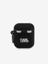 Karl Lagerfeld Rue St Guillaume Silikonska torbica za Airpods 1/2 crna Karl Lagerfeld