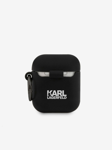 Karl Lagerfeld Rue St Guillaume Silikonska torbica za Airpods 1/2 crna Karl Lagerfeld