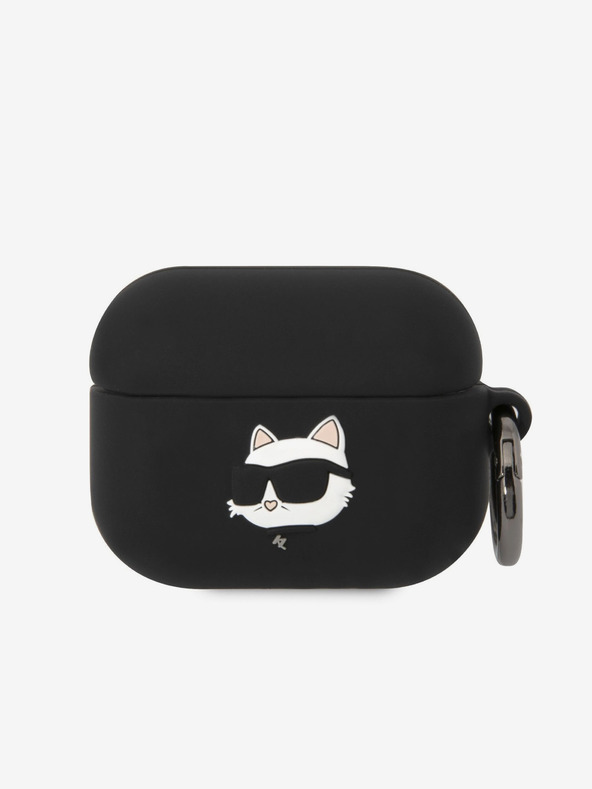 Karl Lagerfeld 3D Logo NFT Choupette Head Silikonska maska ​​za Airpods Pro Black Karl Lagerfeld