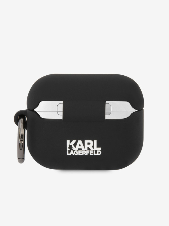 Karl Lagerfeld 3D Logo NFT Choupette Head Silikonska maska ​​za Airpods Pro Black Karl Lagerfeld
