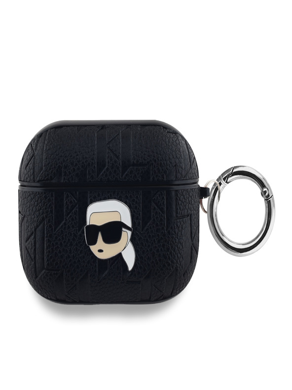 Karl Lagerfeld Karl Lagerfeld PU reljefna maska ​​Karl Head za AirPods Pro crna