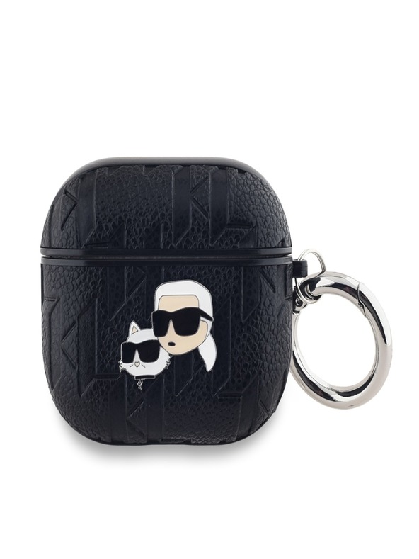 Karl Lagerfeld Karl Lagerfeld PU reljefna futrola Karl and Choupette Heads za AirPods 3 crna