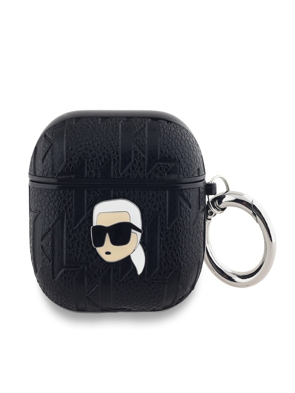 Karl Lagerfeld Karl Lagerfeld PU reljefna maska ​​Karl Head za AirPods 3 crna