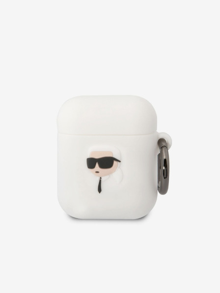 Karl Lagerfeld 3D Logo NFT Karl Head Silikonska torbica za Airpods 1/2 Bijela Karl Lagerfeld