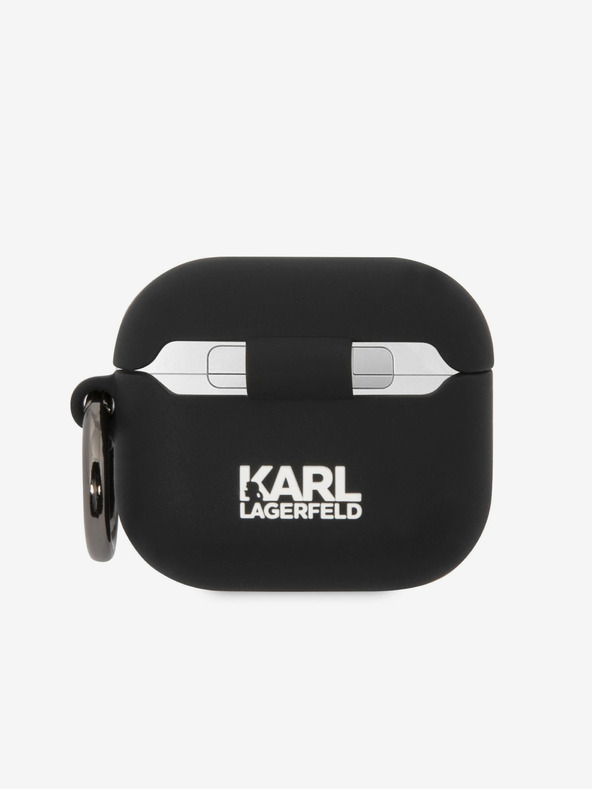 Karl Lagerfeld 3D Logo NFT Choupette Head Silikonska maska ​​za Airpods 3 Black Karl Lagerfeld