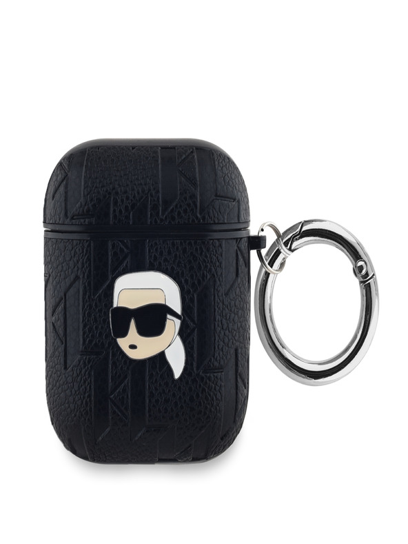 Karl Lagerfeld Karl Lagerfeld PU reljefna maska ​​Karl Head za AirPods 1/2 crna