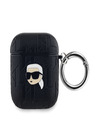 Karl Lagerfeld Karl Lagerfeld PU reljefna maska ​​Karl Head za AirPods 1/2 crna