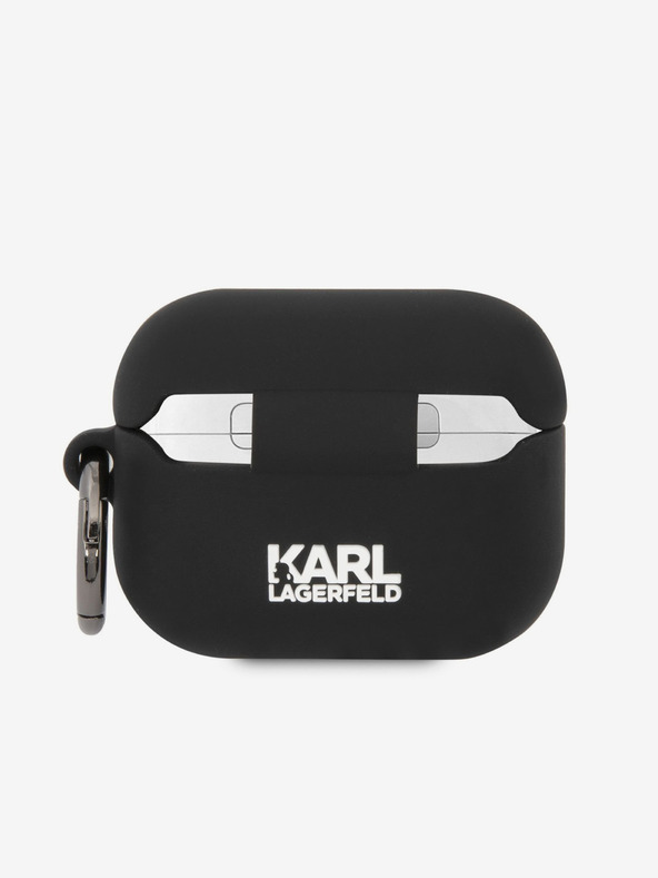 Karl Lagerfeld 3D Logo NFT Karl Head silikonska torbica za Airpods Pro crna Karl Lagerfeld