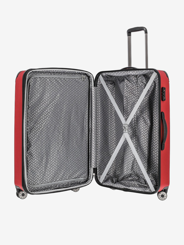 Travelite Set od tri putna kofera crvene boje Travelite City 4w S, M, L