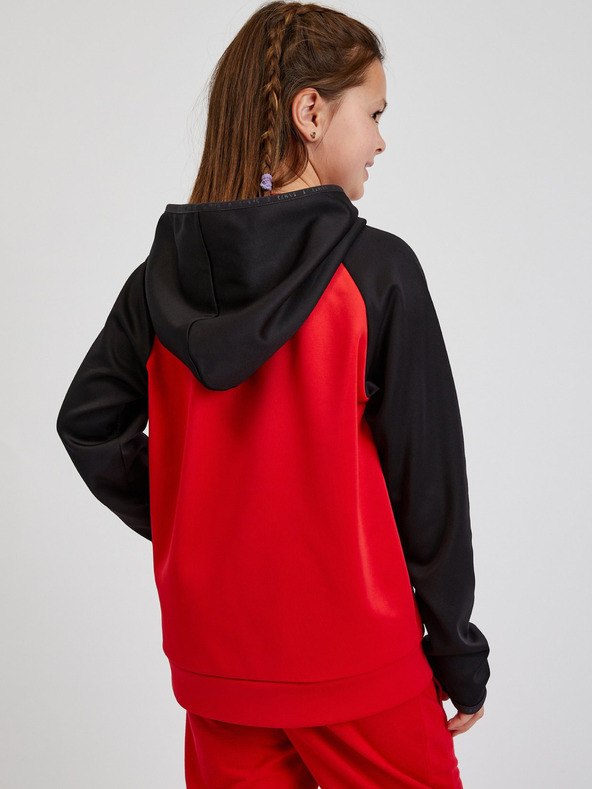 Sam 73 Crno-crvena unisex dječja majica s kapuljačom SAM73 Draco