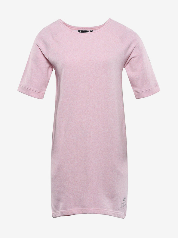 ALPINE PRO Alpine Pro MOLEDA roza ženska pamučna haljina