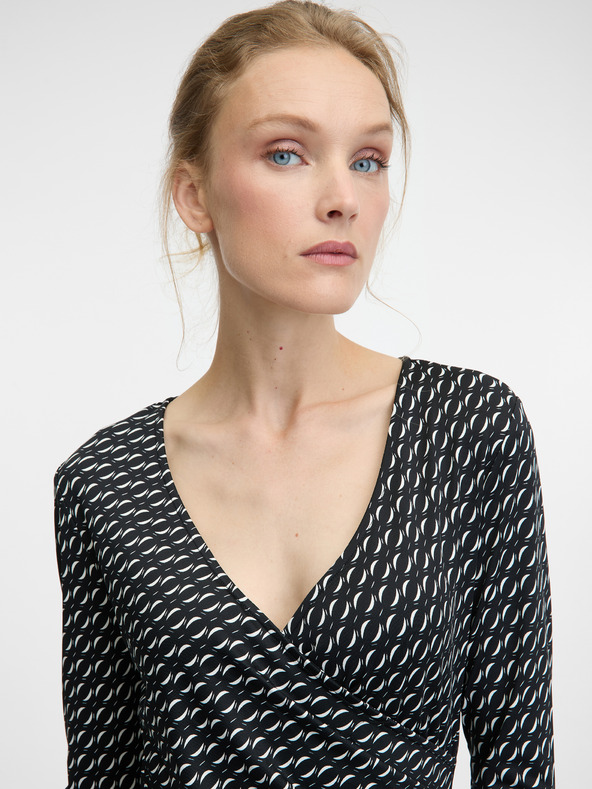 Orsay Crna ženska haljina do koljena ORSAY