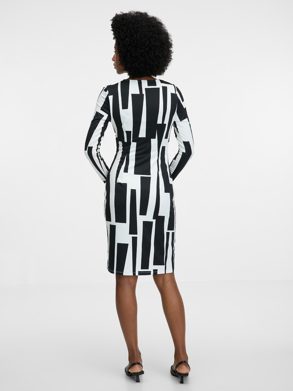 Orsay Crna ženska haljina do koljena ORSAY