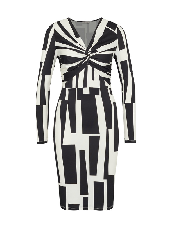 Orsay Crna ženska haljina do koljena ORSAY