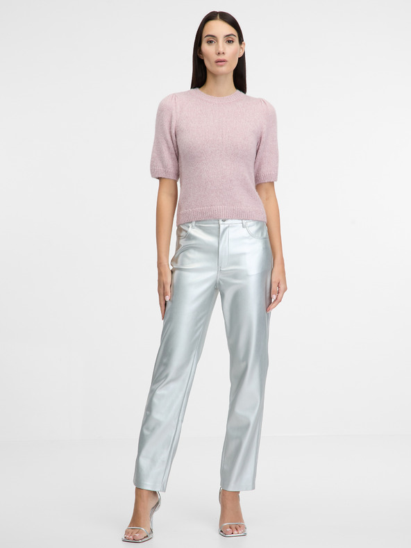 Orsay Srebrne ženske hlače ravnog kroja ORSAY