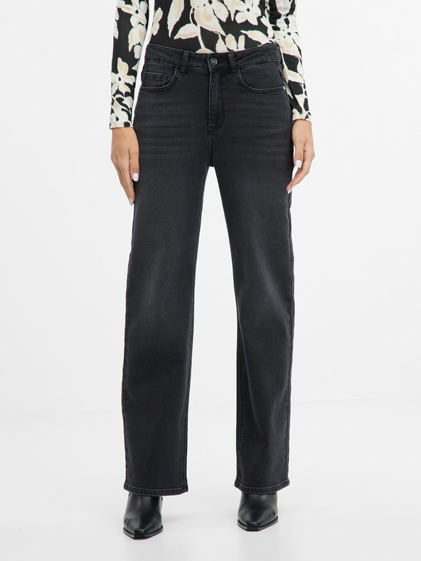 Orsay Crne ženske široke traperice ORSAY