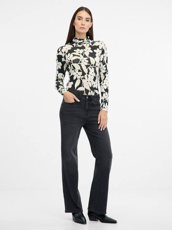 Orsay Crne ženske široke traperice ORSAY