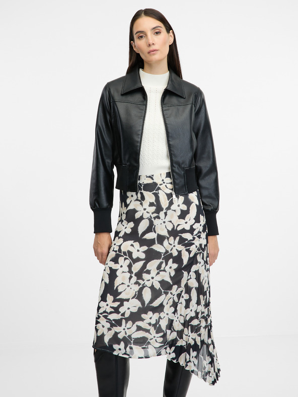 Orsay Crna ženska kožna jakna ORSAY