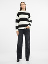 Orsay Crni prugasti ženski pulover ORSAY