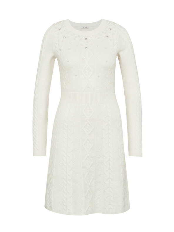 Orsay Krem ženska haljina do koljena ORSAY