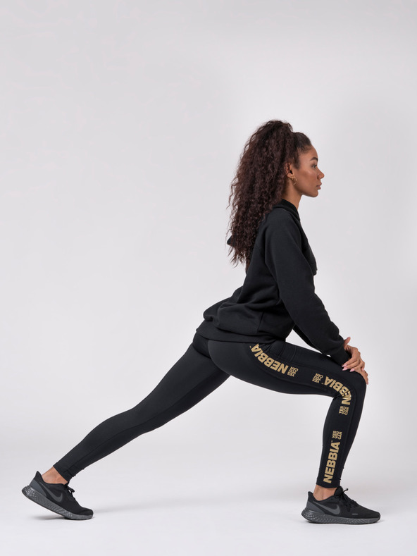 Nebbia Crna ženska majica s kapuljačom Nebbia